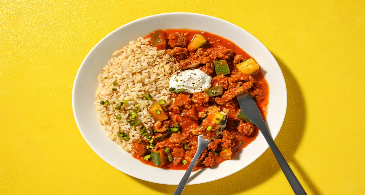 Nordafrikansk oksekøds-'tagine'