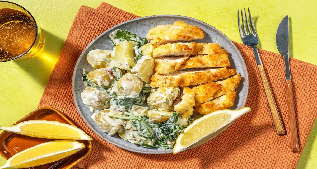 Østrigsk kyllingeschnitzel